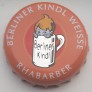 Kronkorken Berliner Kindl Deutschland 2017 2010er rosa Berliner Kindl Wesse Rhabarber