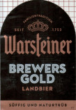 Ediketten Warsteiner Vollbier, Brewers Gold Deutschland Bier 05.2024 4000856008744