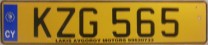 Nummernschilder / Kfz-Kennzeichen Zypern 2005 2000er