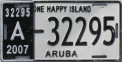 Nummernschilder / Kfz-Kennzeichen Aruba 2007 2000er Aruba