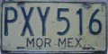 Nummernschilder / Kfz-Kennzeichen Mexiko 1986 1980er Morelos