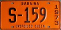 Nummernschilder / Kfz-Kennzeichen Niederländische Antillen 1973 1970er Saba