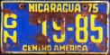Nummernschilder / Kfz-Kennzeichen Nicaragua 1975 1970er