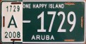 Nummernschilder / Kfz-Kennzeichen Aruba 2008 2000er Aruba