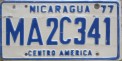 Nummernschilder / Kfz-Kennzeichen Nicaragua 1977 1970er Managua