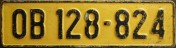Nummernschilder / Kfz-Kennzeichen Südafrika, Republik 1968 1960er Orange Free State Bloemfontein