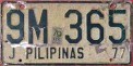 Nummernschilder / Kfz-Kennzeichen Philippinen 1977 1970er