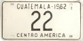 Nummernschilder / Kfz-Kennzeichen Guatemala 1962 1960er