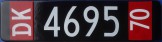 Nummernschilder / Kfz-Kennzeichen Dänemark 1963 1960er