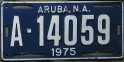Nummernschilder / Kfz-Kennzeichen Aruba 1975 1970er Aruba