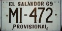 Nummernschilder / Kfz-Kennzeichen El Salvador 1969 1960er