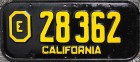 Nummernschilder / Kfz-Kennzeichen USA 1951 1950er California CA Pol State Troper