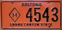Nummernschilder / Kfz-Kennzeichen USA 1966 1960er Arizona AZ