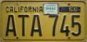 Nummernschilder / Kfz-Kennzeichen USA 1956 1950er California CA