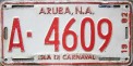 Nummernschilder / Kfz-Kennzeichen Aruba 1982 1980er Aruba