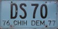 Nummernschilder / Kfz-Kennzeichen Mexiko 1976 1970er Chihuahua 