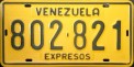 Nummernschilder / Kfz-Kennzeichen Venezuela 1982 1980er Bus