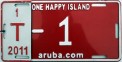 Nummernschilder / Kfz-Kennzeichen Aruba 2011 2010er Aruba