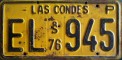 Nummernschilder / Kfz-Kennzeichen Chile 1976 1970er
