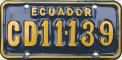 Nummernschilder / Kfz-Kennzeichen Ecuador 1979 1970er CD
