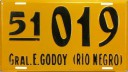 Nummernschilder / Kfz-Kennzeichen Argentinien 1951 1950er Rio Negro