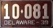 Nummernschilder / Kfz-Kennzeichen USA 1939 1930er Delaware DE