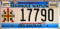 Nummernschilder / Kfz-Kennzeichen USA 1996 1990er Oklahoma OK