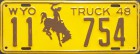 Nummernschilder / Kfz-Kennzeichen USA 1948 1940er Wyoming WY