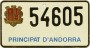 Nummernschilder / Kfz-Kennzeichen Andorra 1982 1980er