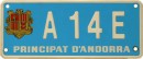 Nummernschilder / Kfz-Kennzeichen Andorra 1995 1990er