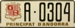 Nummernschilder / Kfz-Kennzeichen Andorra 1989 1980er
