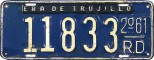Nummernschilder / Kfz-Kennzeichen Dominikanische Republik 1961 1960er