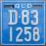Nummernschilder / Kfz-Kennzeichen Australien 1983 1980er Queensland QLD