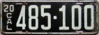 Nummernschilder / Kfz-Kennzeichen USA 1920 1920er california CA