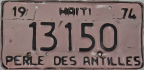 Nummernschilder / Kfz-Kennzeichen Haiti 1974 1970er