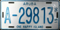 Nummernschilder / Kfz-Kennzeichen Aruba 1996 1990er Aruba