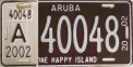 Nummernschilder / Kfz-Kennzeichen Aruba 2002 2000er Aruba