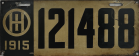 Nummernschilder / Kfz-Kennzeichen USA 1915 1910er Ohio OH