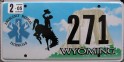 Nummernschilder / Kfz-Kennzeichen USA 2000 2000er Wyoming WY