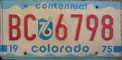 Nummernschilder / Kfz-Kennzeichen USA 1975 1970er Colorado CO