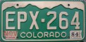 Nummernschilder / Kfz-Kennzeichen USA 1980 1980er Colorado CO