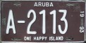 Nummernschilder / Kfz-Kennzeichen Aruba 1993 1990er Aruba