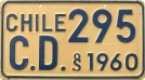 Nummernschilder / Kfz-Kennzeichen Chile 1960 1960er CD